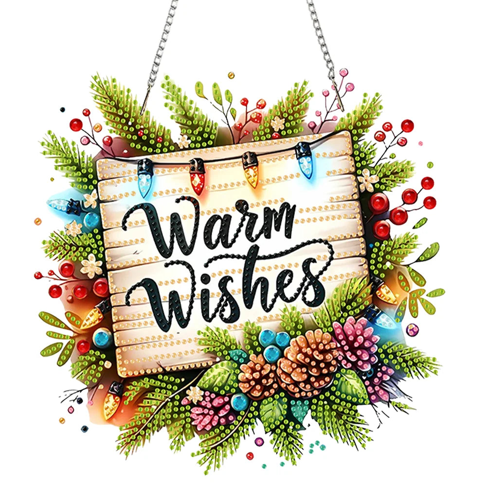 DIY Acrylic Diamond Painting Hanging Christmas Ornament