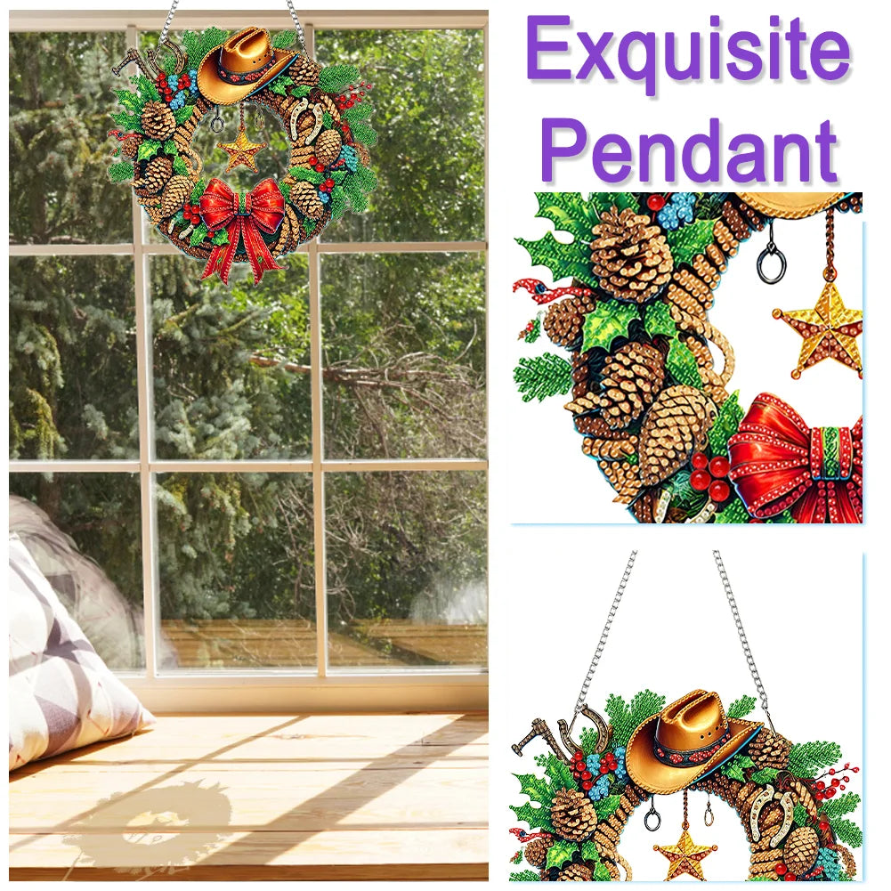 DIY Acrylic Diamond Painting Hanging Christmas Ornament