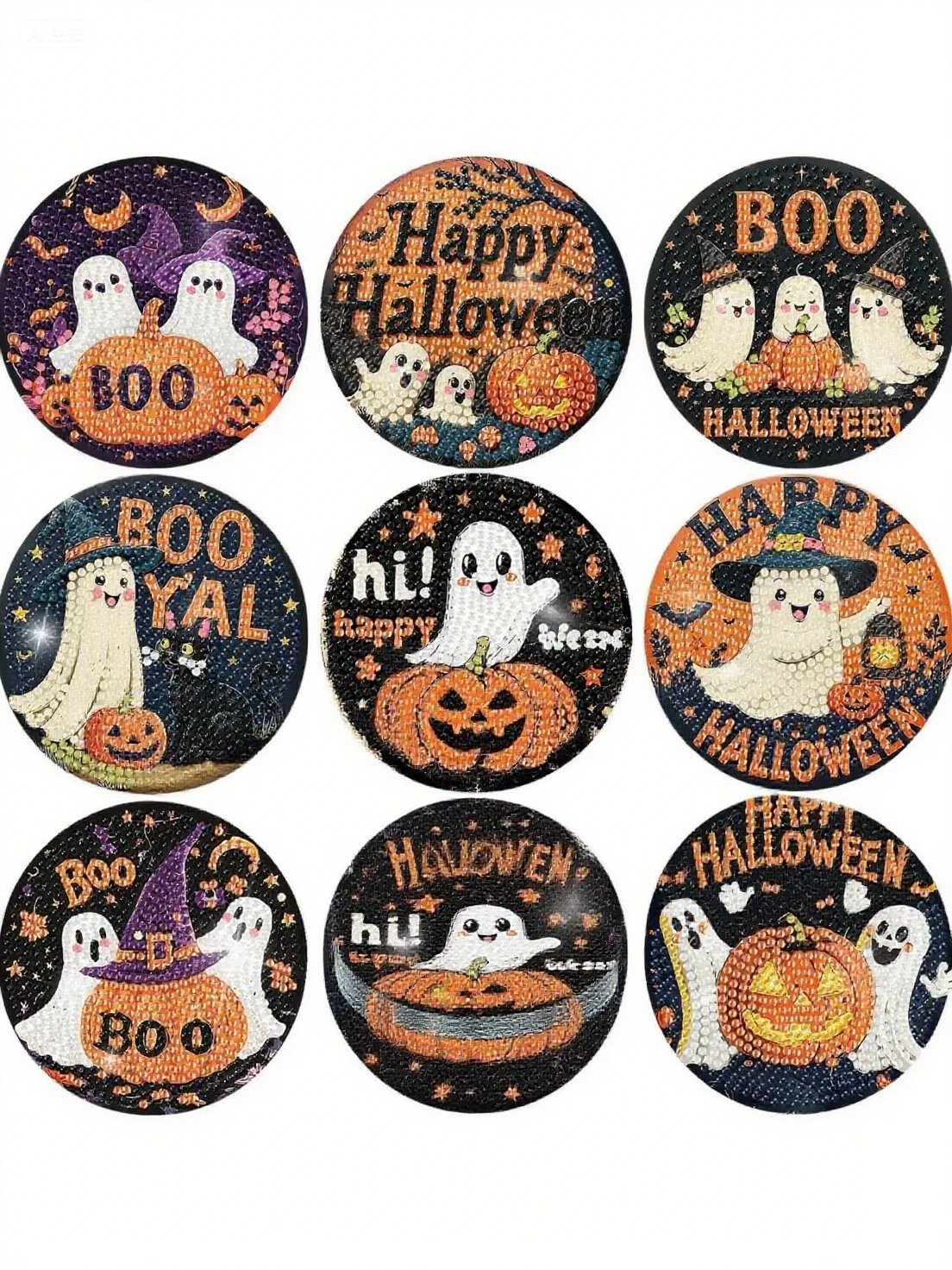 Add festive shine with Halloween Diamond Painted Coasters . Durable, sparkly, and fun—ideal for Halloween parties, table décor, or seasonal gifts.