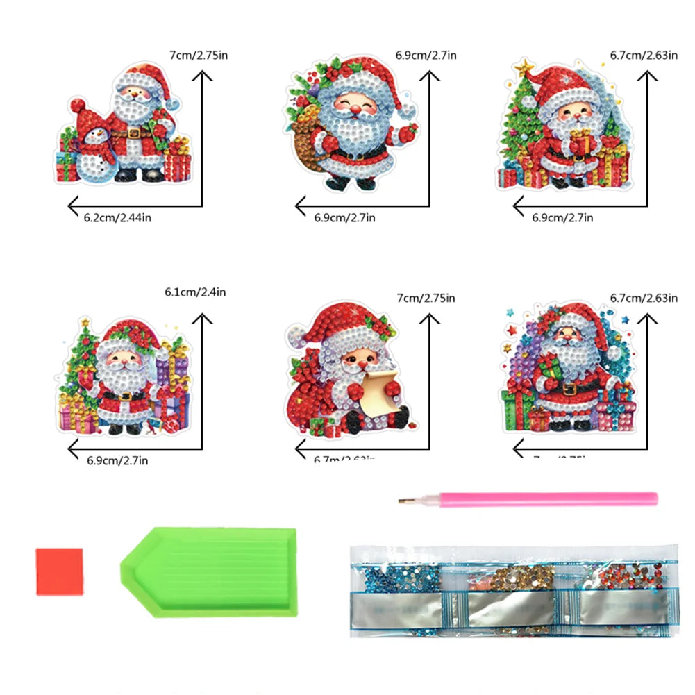 🎄Christmas Diamond Painting Fridge Magnet(6PCS)