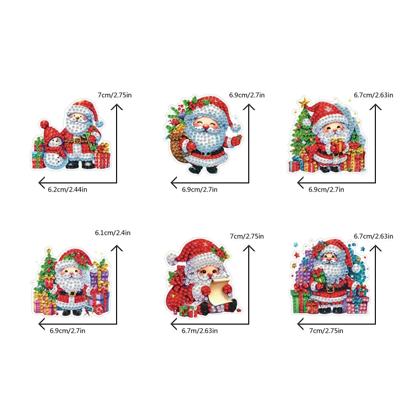🎄Christmas Diamond Painting Fridge Magnet(6PCS)