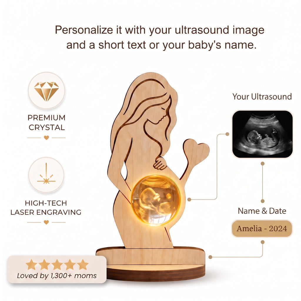 Personalized 3D Ultrasound Lamp – USB LED Night Light