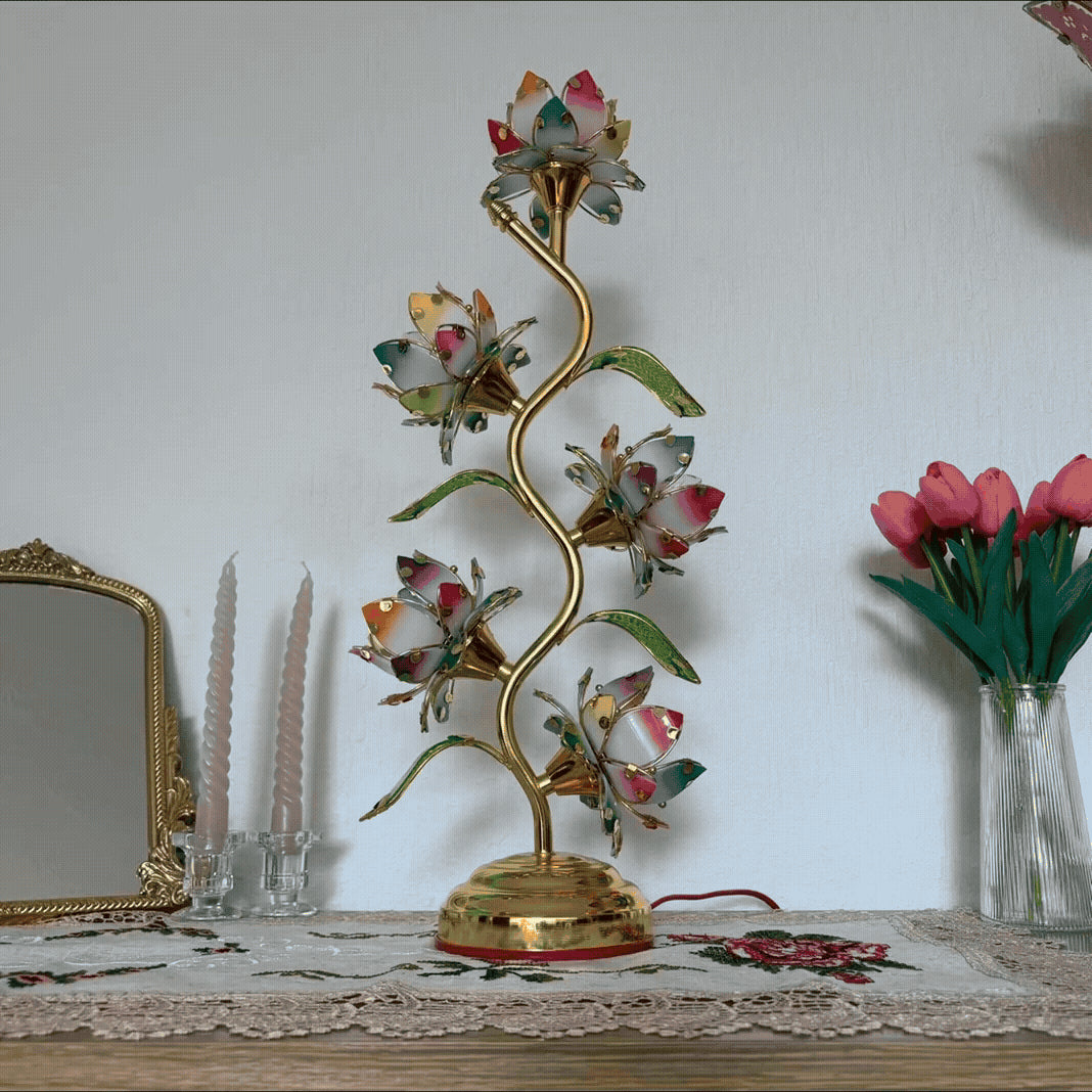 Crystal Lotus Lamp – Soft Glow Decorative Night Light