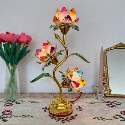 Crystal Lotus Lamp – Soft Glow Decorative Night Light