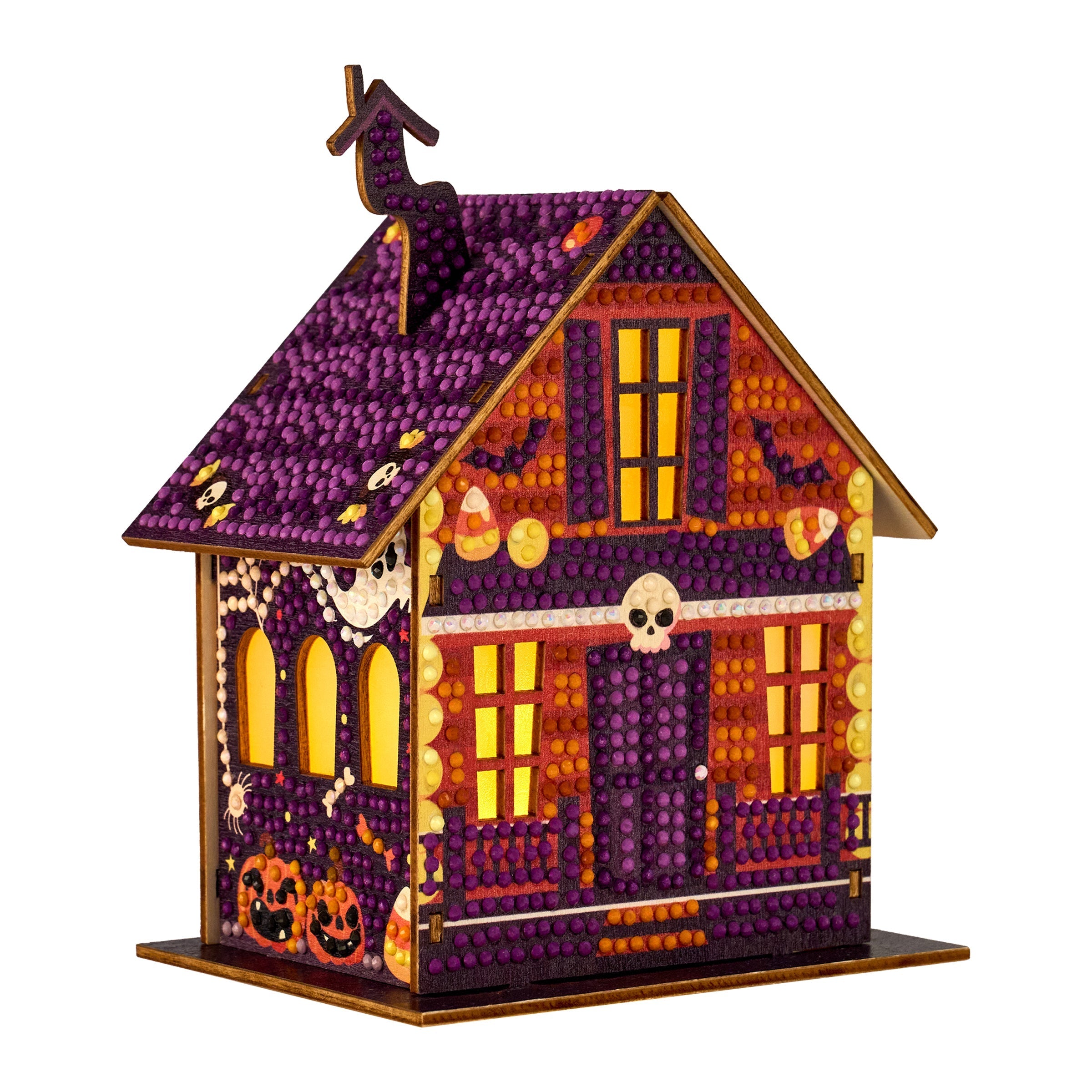 Pumpkin Glow Manor | DIY Halloween Diamond Art House Kit