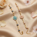 Natural Crystal Blossom Bracelet – Elegant Lucky Charm Jewelry