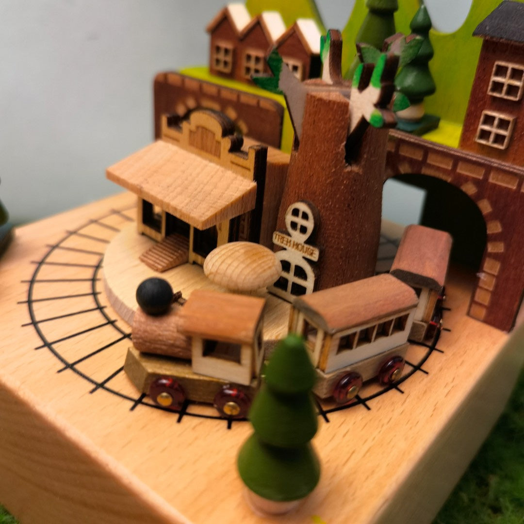Wooden Music Box – Country Series Fairy Tale Town Melody Box