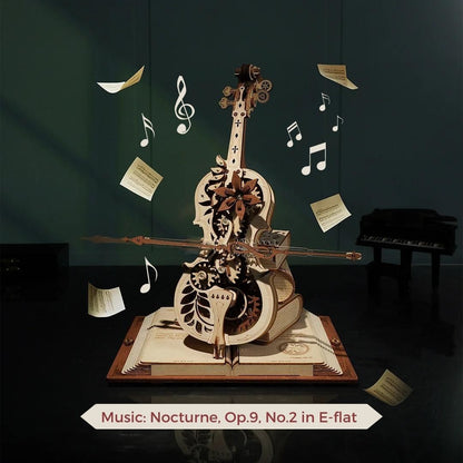 Magic Cello Wooden Music Box DIY Kit