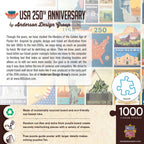 USA 250th Anniversary Vintage Poster Puzzle – 1000 Piece Collector's Edition