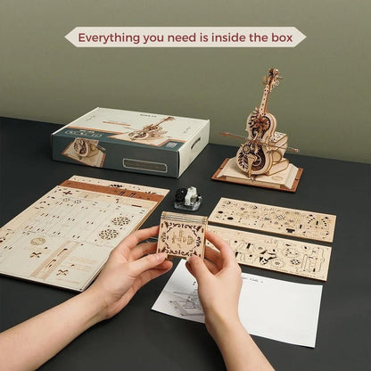 Magic Cello Wooden Music Box DIY Kit