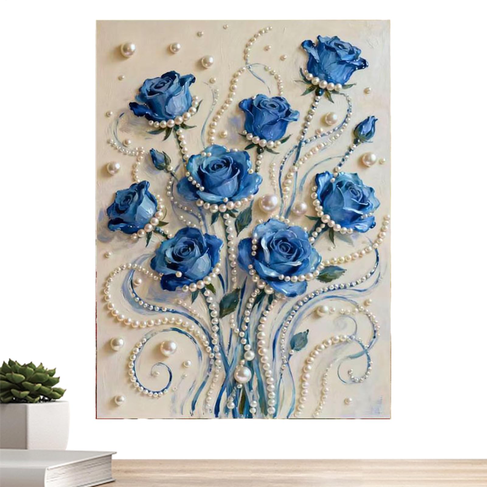 Blue Rose Pearl Diamond Painting Kit