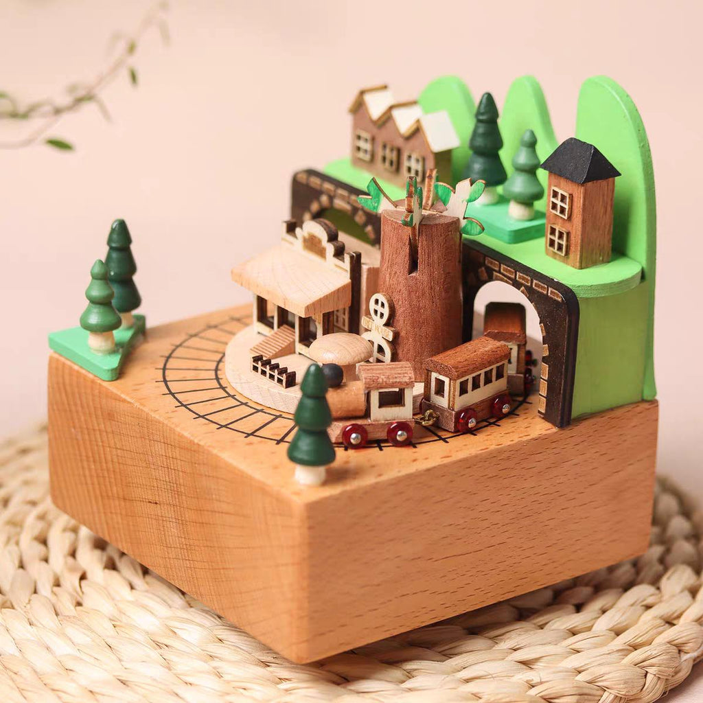 Wooden Music Box – Country Series Fairy Tale Town Melody Box