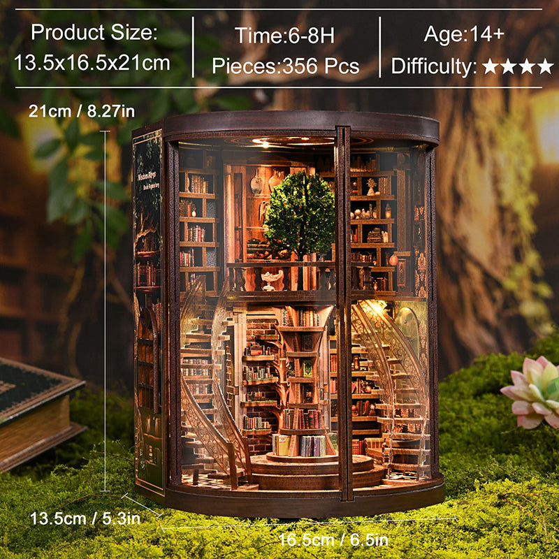 Book Nook DIY Kit – Wisdom Book Repository 3D Miniature