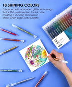 Jumbo Iridescent Glitter Gel Ink Pen Set Of 18