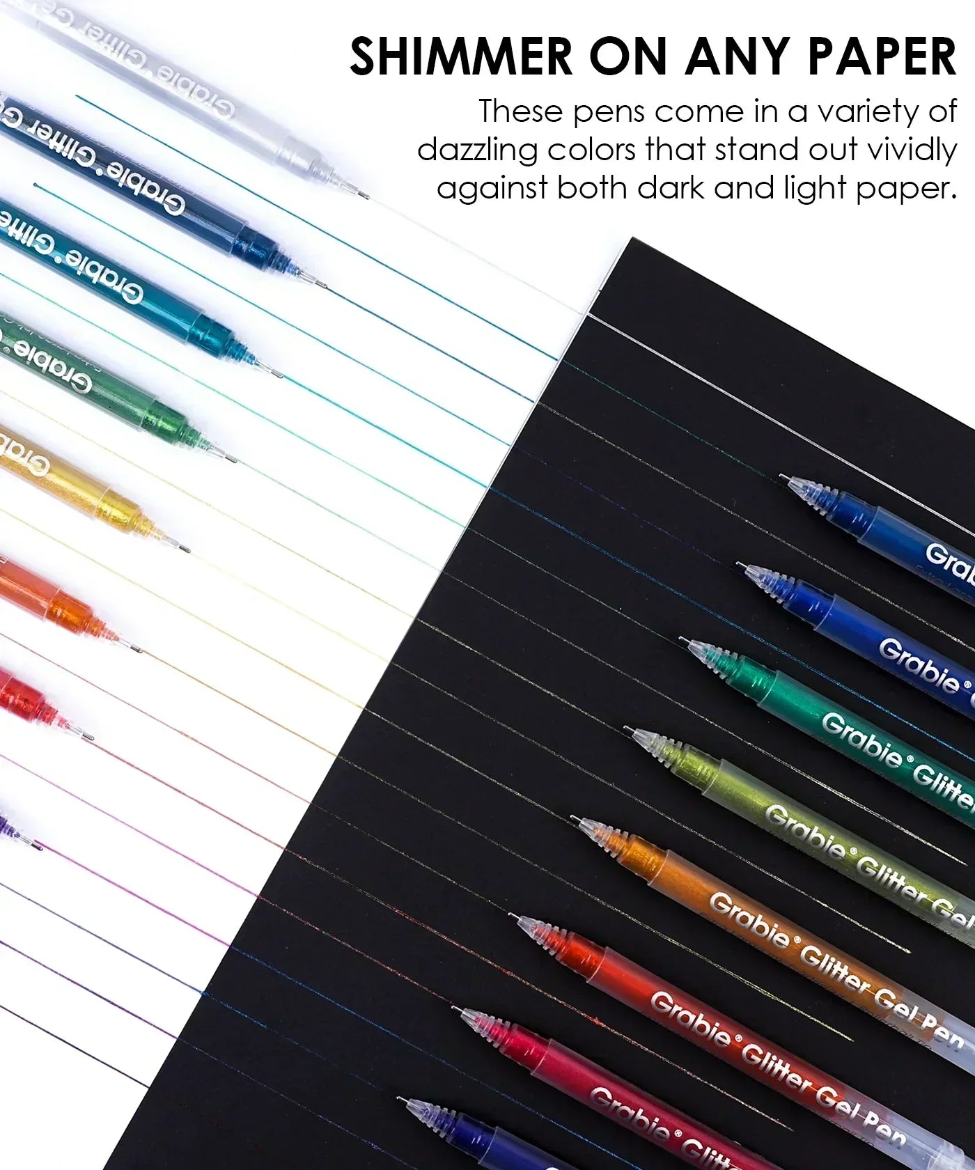 Jumbo Iridescent Glitter Gel Ink Pen Set Of 18