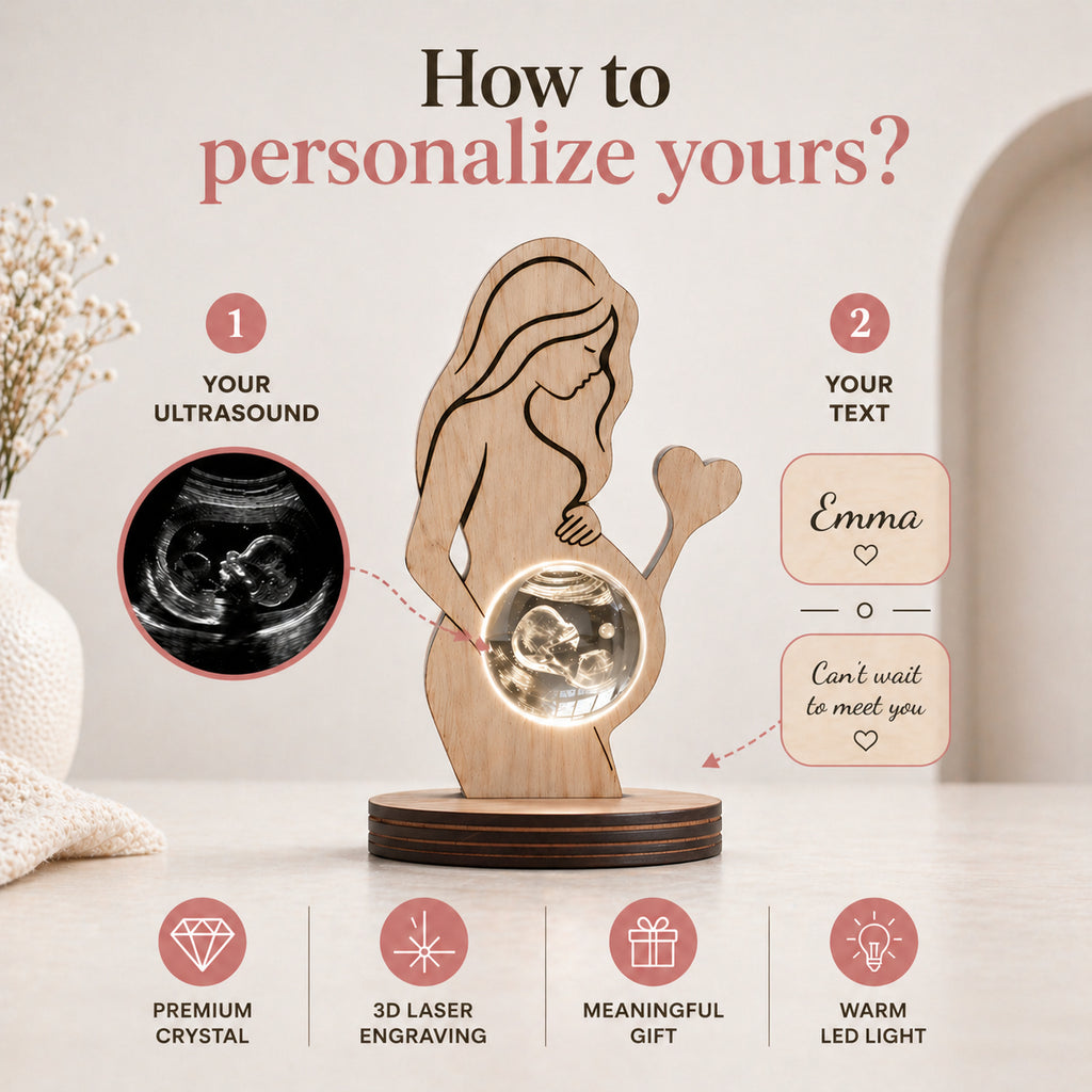 Personalized 3D Ultrasound Lamp – USB LED Night Light