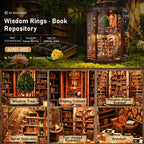 Book Nook DIY Kit – Wisdom Book Repository 3D Miniature