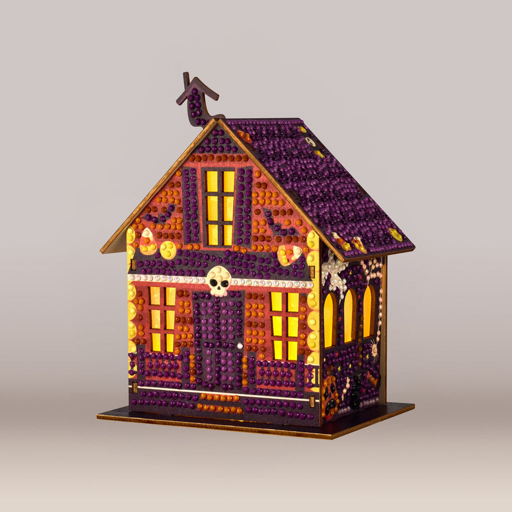 Pumpkin Glow Manor | DIY Halloween Diamond Art House Kit