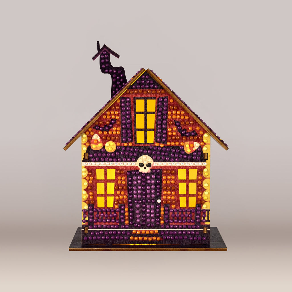 Pumpkin Glow Manor | DIY Halloween Diamond Art House Kit