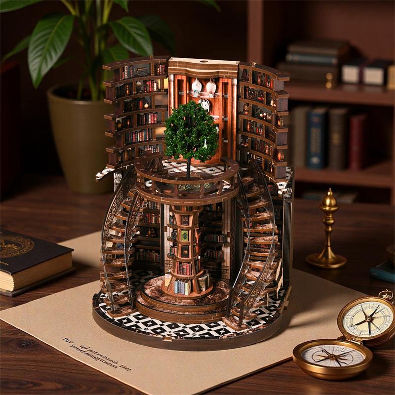 Book Nook DIY Kit – Wisdom Book Repository 3D Miniature
