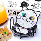 Cat & Moon Diamond Painting Coaster Kit