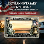 USA 250 Year Commemorative License Plate Frame – Patriotic Vehicle Decor