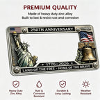 USA 250 Year Commemorative License Plate Frame – Patriotic Vehicle Decor