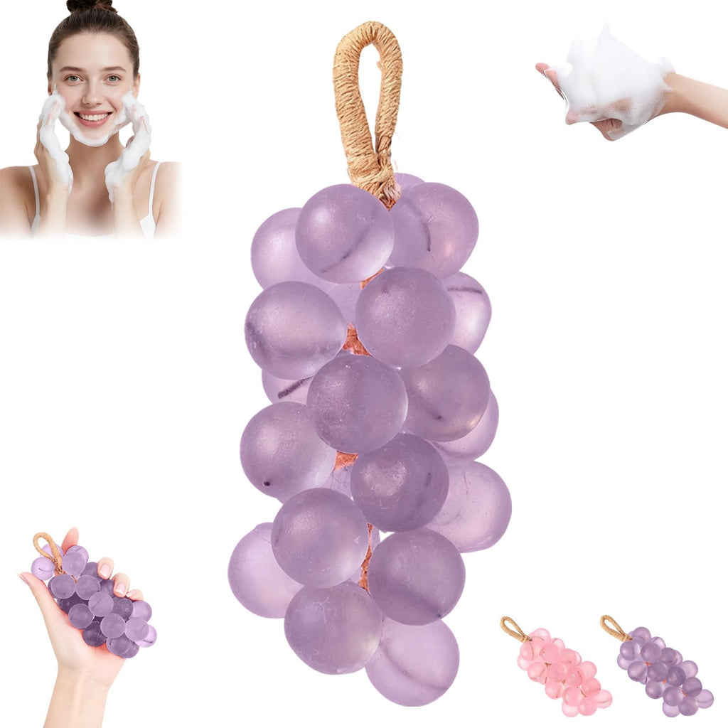 Grape Soap on a Rope – Handmade Artisan Hanging Soap Bar