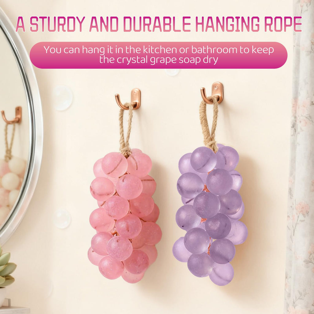 Grape Soap on a Rope – Handmade Artisan Hanging Soap Bar