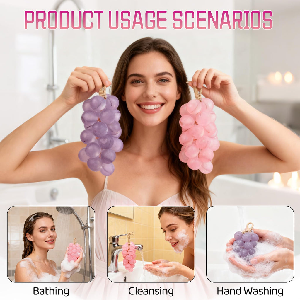 Grape Soap on a Rope – Handmade Artisan Hanging Soap Bar