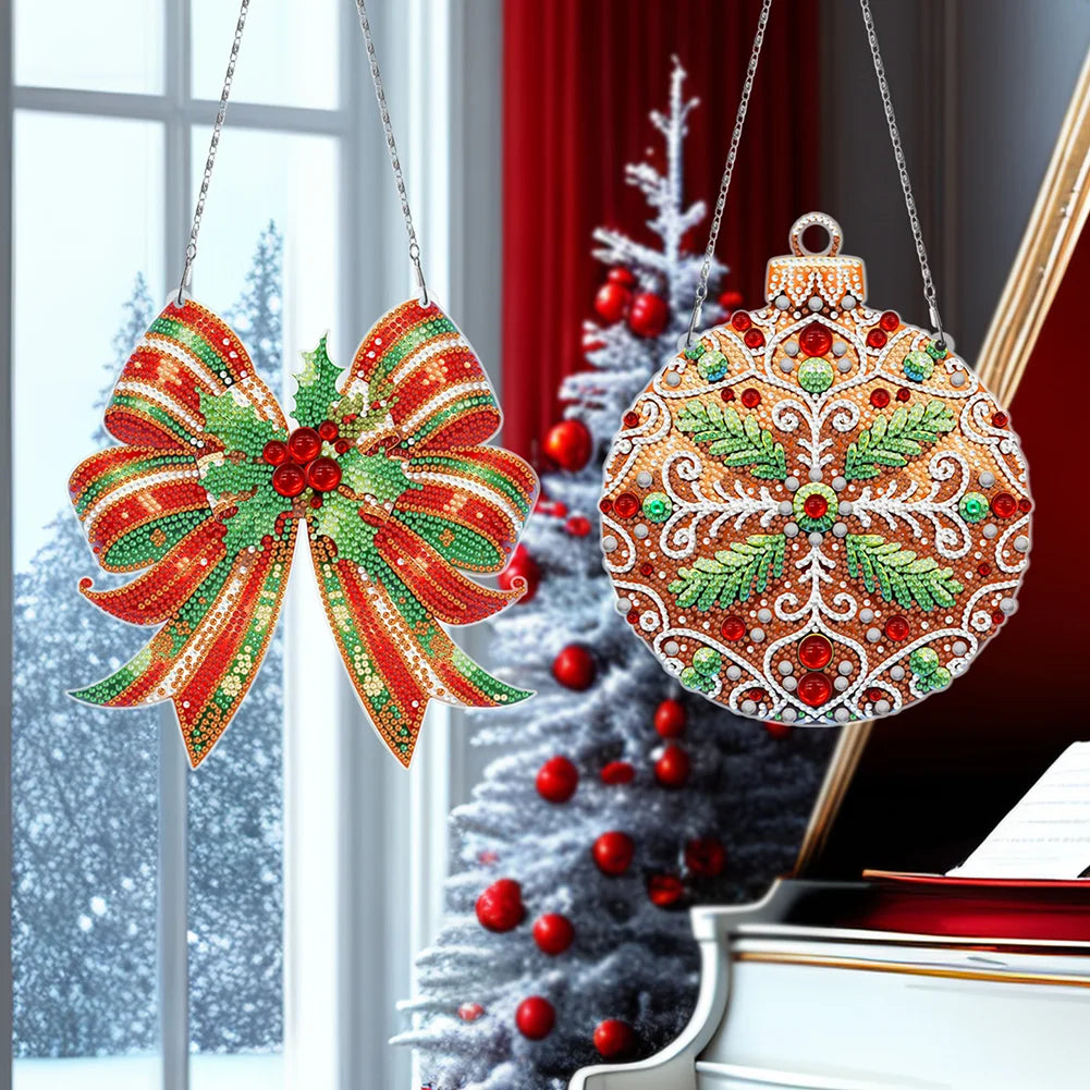 DIY Diamond Painting Christmas Hanging Ornaments