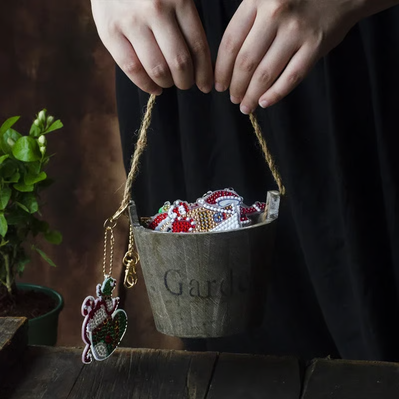 ✨ DIY Christmas Diamond Keychain Set 🎅