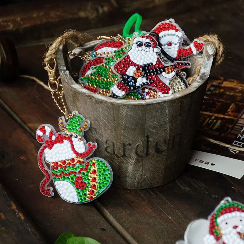 ✨ DIY Christmas Diamond Keychain Set 🎅