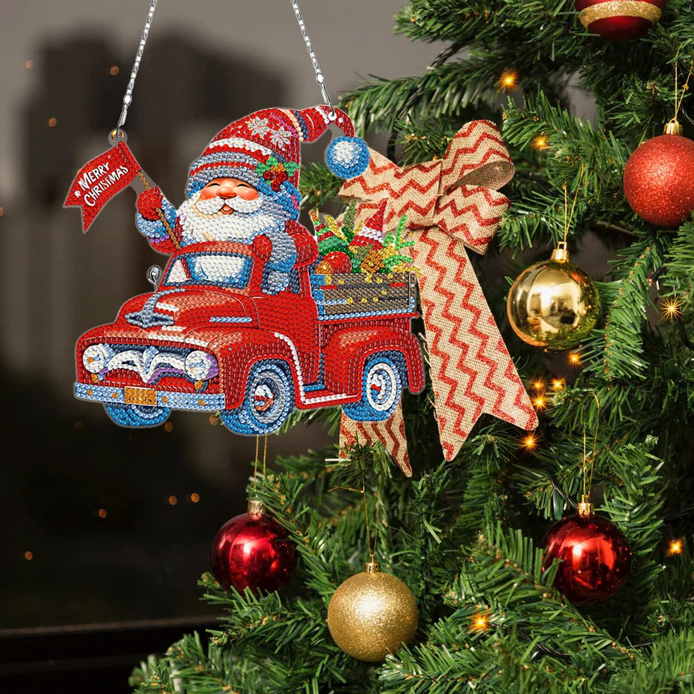 DIY Diamond Painting Christmas Hanging Ornaments（3PCS）