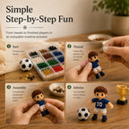 3D Beaded Soccer DIY Kit – Handmade Football Beading Craft Set