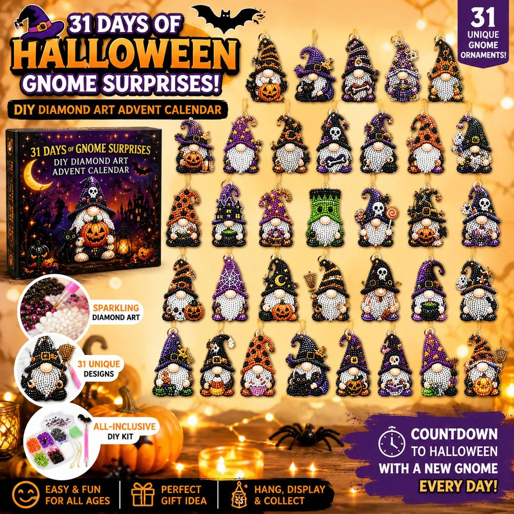 31-Day Halloween Diamond Painting Advent Calendar – Spooky DIY Countdown Kit