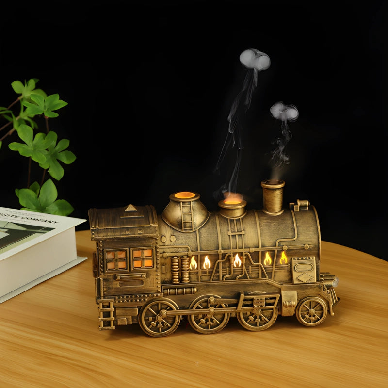 Steam Locomotive Humidifier – Retro Train Mist Diffuser with Ambient Light