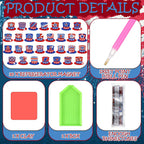 30PCS Patriotic Diamond Painting Fridge Magnets Kit