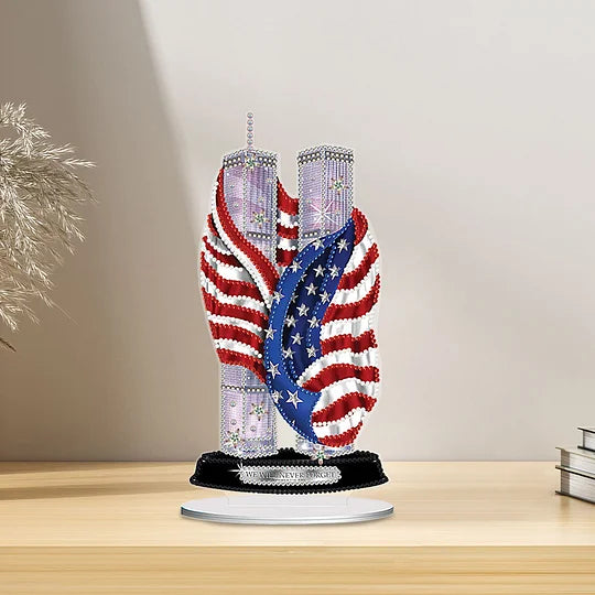 Diamond Painting Desktop Tabletop Ornament - America Twin Towers