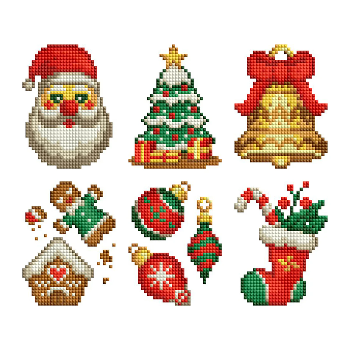 🎅 6-Piece Christmas Diamond Painting Set ❄️✨