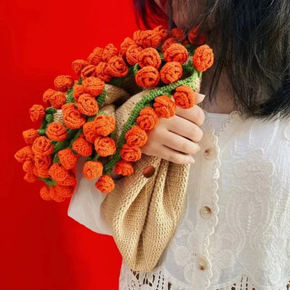 🎄🌹 Handwoven Christmas Rose Blanket – Cozy Holiday Gift ✨