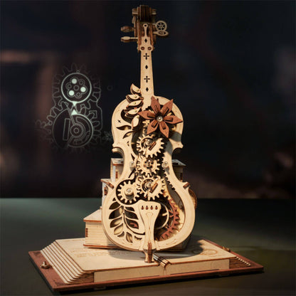 Magic Cello Wooden Music Box DIY Kit