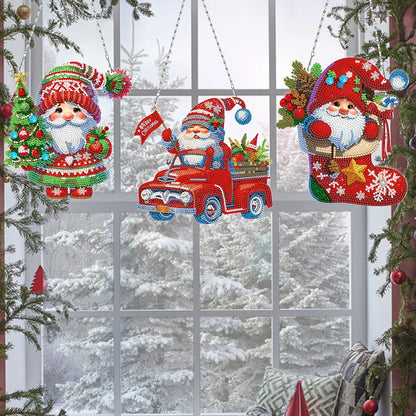 DIY Diamond Painting Christmas Hanging Ornaments（3PCS）