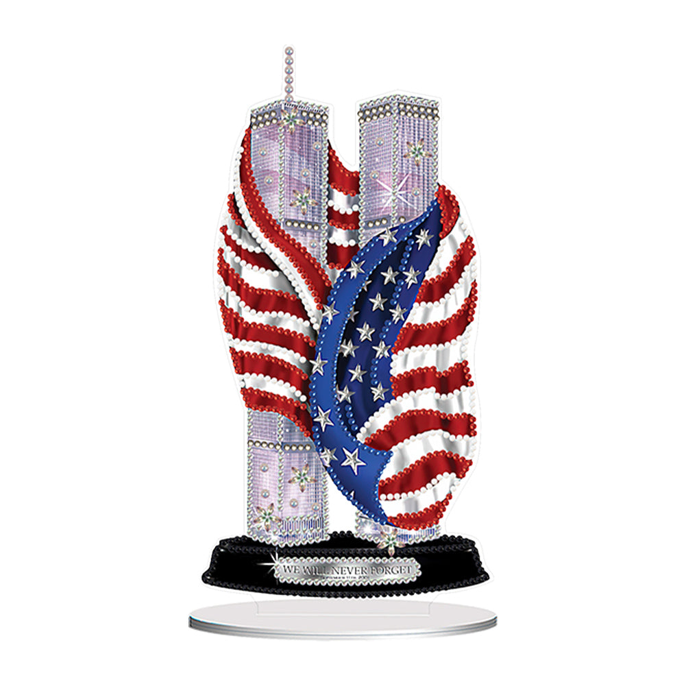 Diamond Painting Desktop Tabletop Ornament - America Twin Towers