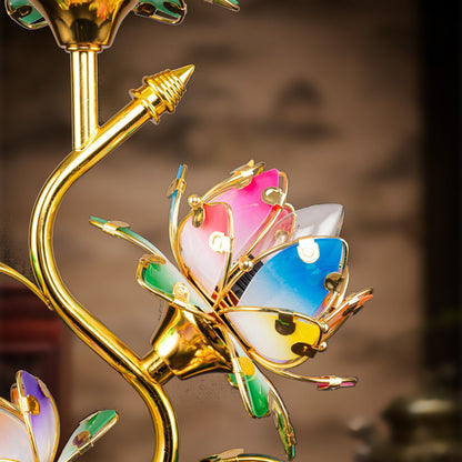 Crystal Lotus Lamp – Soft Glow Decorative Night Light