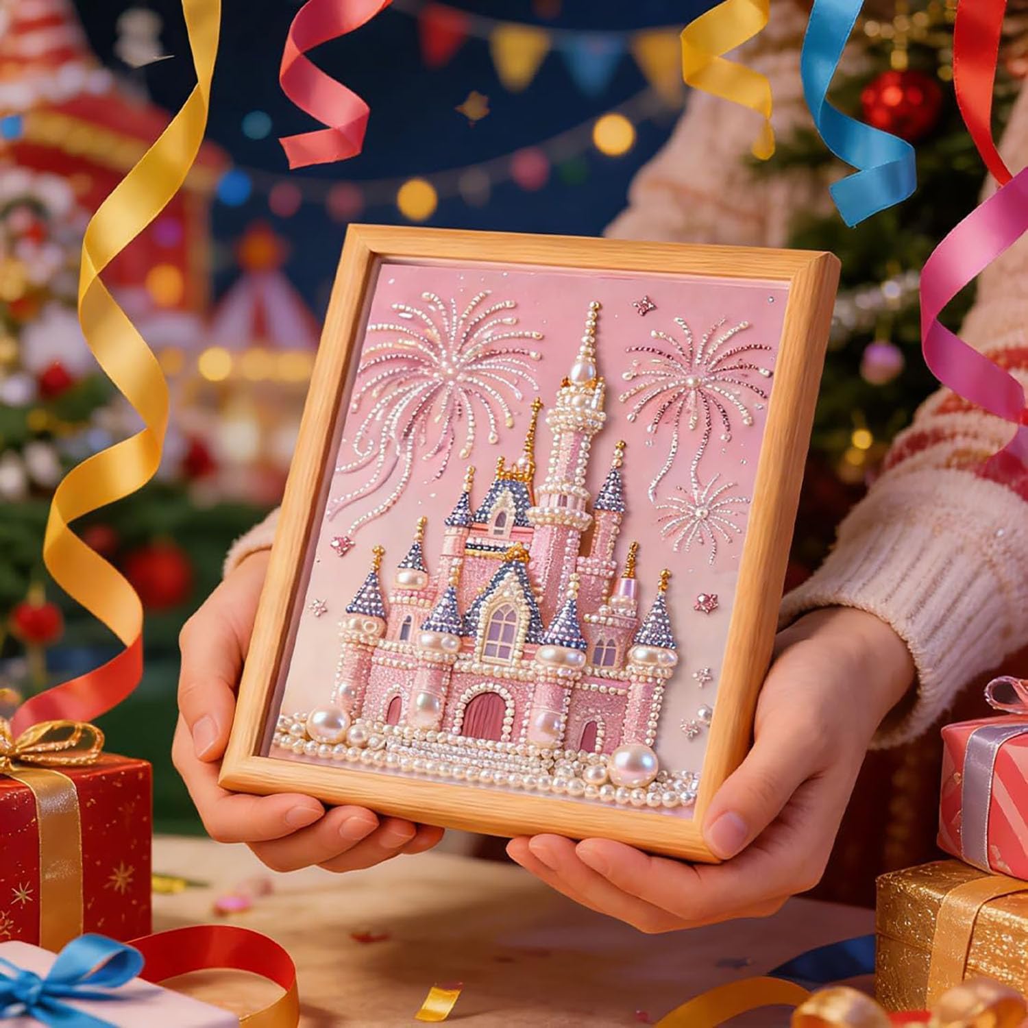 🏰DIY Beaded Art Kit - Castle Pearl Painting