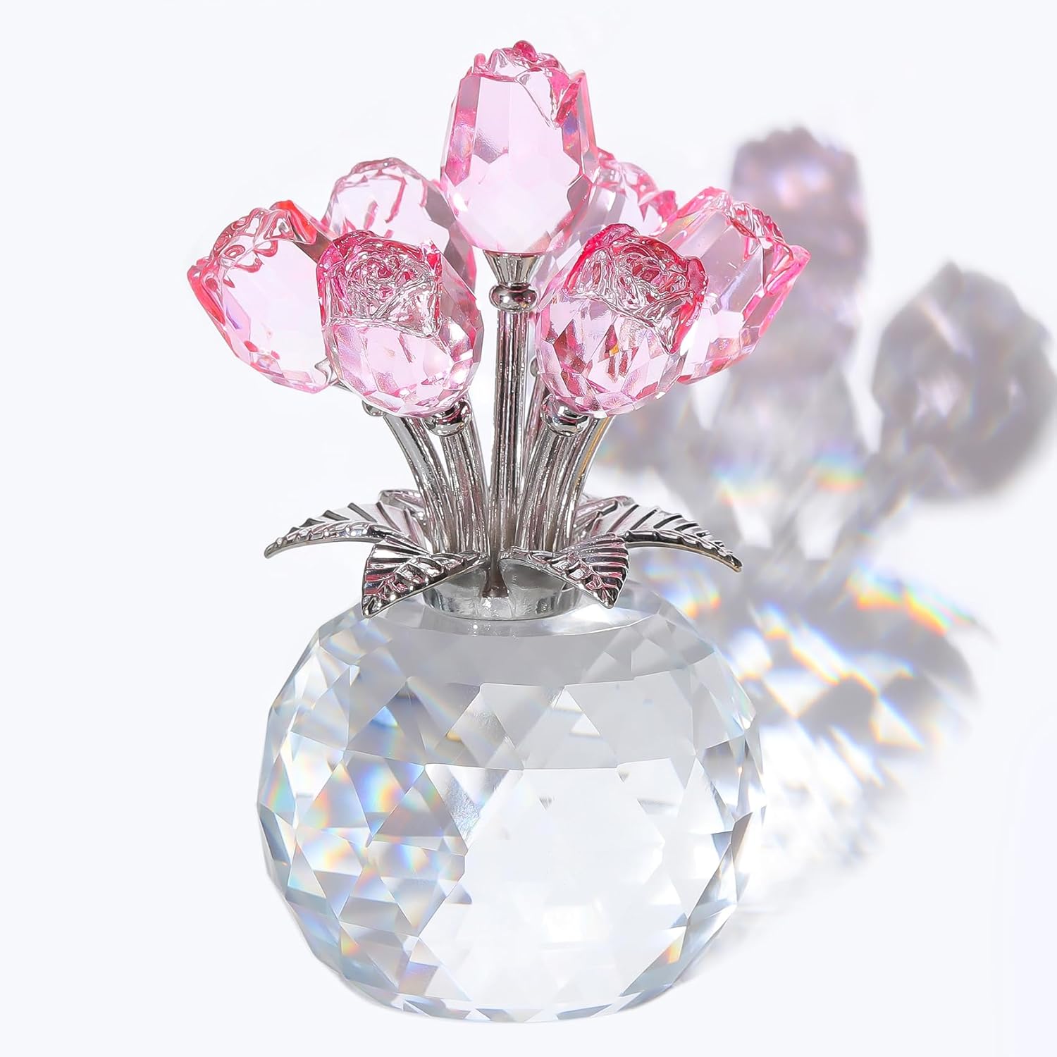 Crystal Rose Bouquet – Elegant Forever Flower Gift