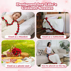 Rose Bouquet Crochet Blanket – Flower Blanket Gift