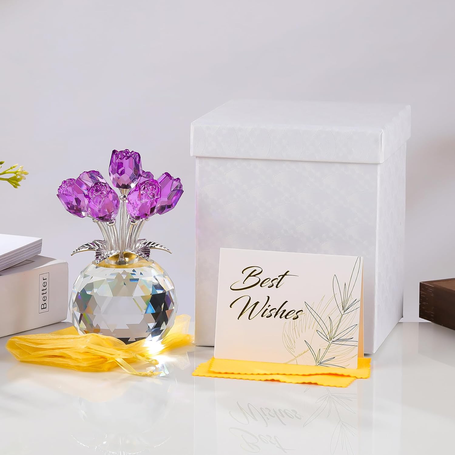 Crystal Rose Bouquet – Elegant Forever Flower Gift