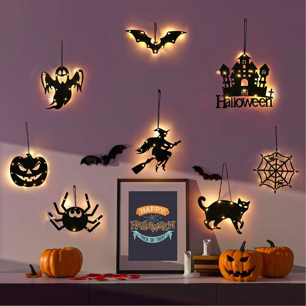 LED Halloween 3D Light-Up Wall Decor – Spooky Indoor Party Decorations